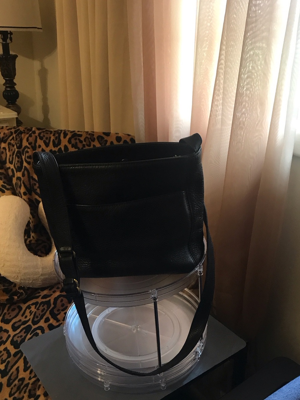 Coach Black Pebbled Leather Shoulder Bag